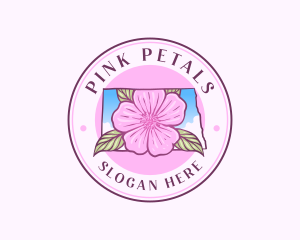 North Dakota Prairie Rose logo design