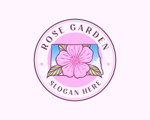 North Dakota Prairie Rose logo design