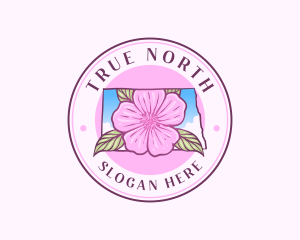 North Dakota Prairie Rose logo design