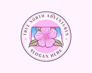 North Dakota Prairie Rose logo design