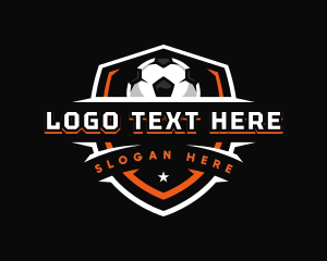 Sport Soccer Shield Logo