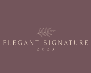 Simple Elegant Leaf logo design