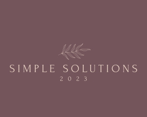 Simple Elegant Leaf logo design