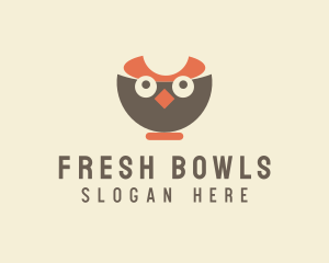 Bird Owl Bowl logo design