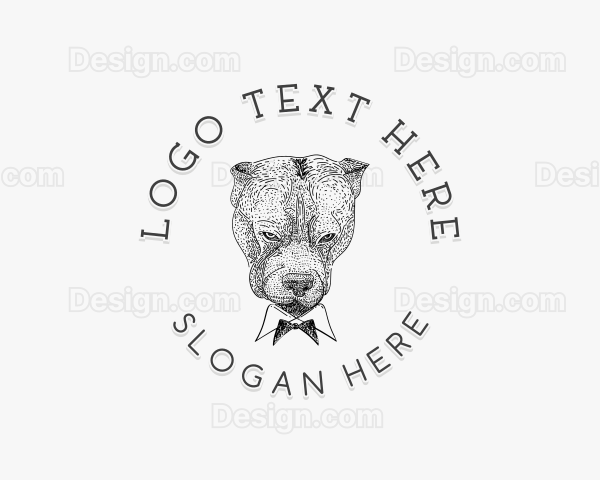 Pitbull Dog Animal Logo