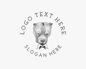 Pitbull Dog Animal logo