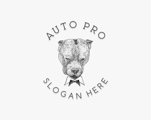 Pitbull Dog Animal logo