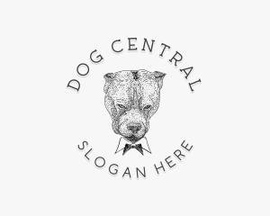 Pitbull Dog Animal logo design