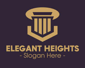 Elegant Pillar Concrete logo design