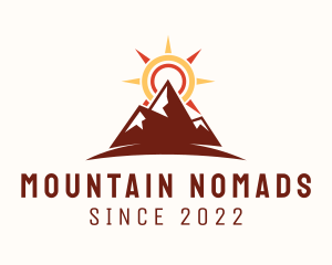 Sunset Mountain Hiking  logo design