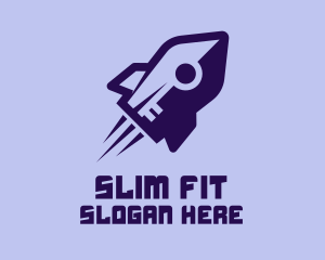 Purple Rocket Ship  Logo