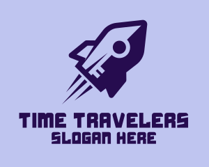 Purple Rocket Ship  logo