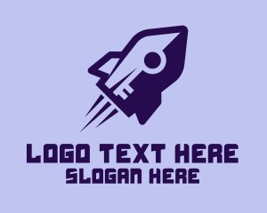 Memories - Purple Rocket Ship logo design