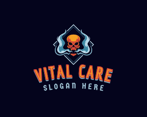 Skull Smoke Vaping Logo