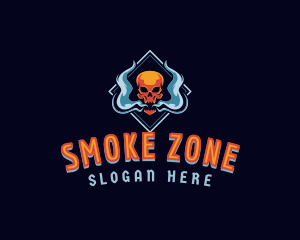 Skull Smoke Vaping logo design