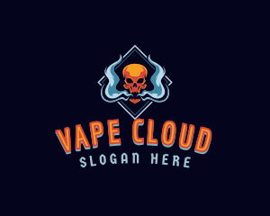 Skull Smoke Vaping logo design