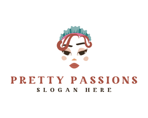 Maid Woman Face logo