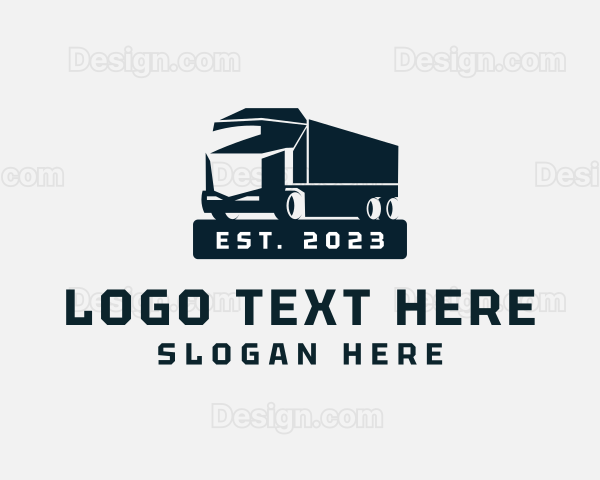 Modern Cargo Truck Logo