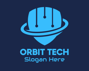 Circuit Shield Orbit logo design