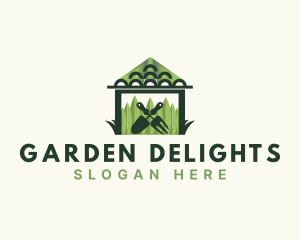 Greenhouse Gardening Tools logo design