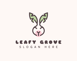 Bunny Head Leaves logo