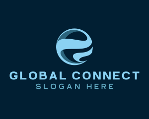 Modern Sphere Globe logo