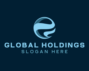 Modern Sphere Globe logo design