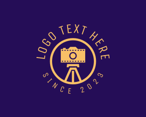 Photography - Photography Film Camera Tripod logo design