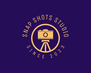 Photography - Photography Film Camera Tripod logo design