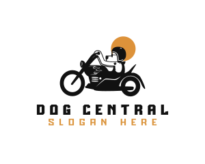 Dog Motorcycle Rider logo design