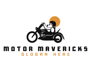 Dog Motorcycle Rider logo design