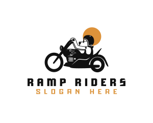 Dog Motorcycle Rider logo design