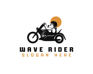 Dog Motorcycle Rider logo design