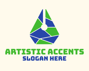 Artistic Pen Mosaic logo design