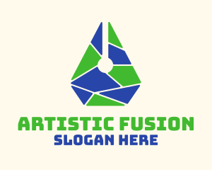 Artistic Pen Mosaic logo design