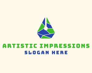 Artistic Pen Mosaic logo design