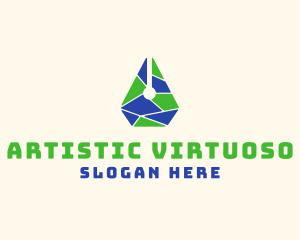 Artistic Pen Mosaic logo design