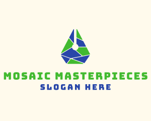 Artistic Pen Mosaic logo design