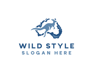 Country Wild Kangaroo logo design