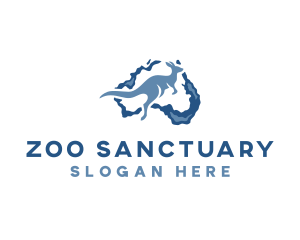 Country Wild Kangaroo logo design