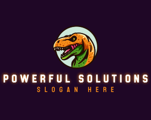 Gaming Reptile Dinosaur logo design