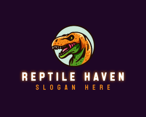 Gaming Reptile Dinosaur logo design