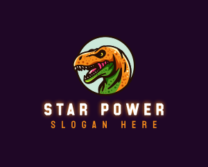 Gaming Reptile Dinosaur logo design