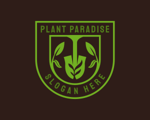 Planting Shovel Nature logo design