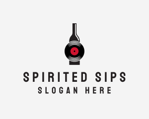 Alcoholic Drink Disk  logo design