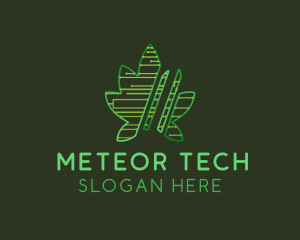 Modern Tech Marijuana logo design