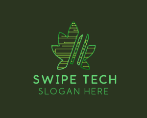 Modern Tech Marijuana logo design