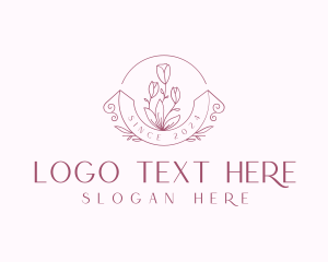 Stylish Flower Boutique Logo