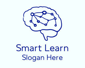 Minimalist Brain Technology Logo
