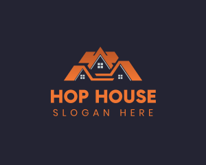 House Roofing Construction logo design